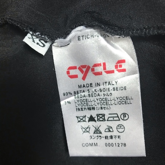 Cycle‎ XS Silk Made In Italy Black Relaxed Fit Shift Dress Quiet Luxury - Picture 6 of 6